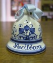 Zvonek - modrobílá regionální keramika 