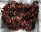 Jaspis červený - náhrdelník dlouhý ze sekaných kamenů 