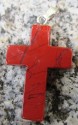 Jaspis červený - přívěsek křížek 