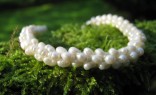 Perly smetanové - náramek válcovitý z drobných perel 